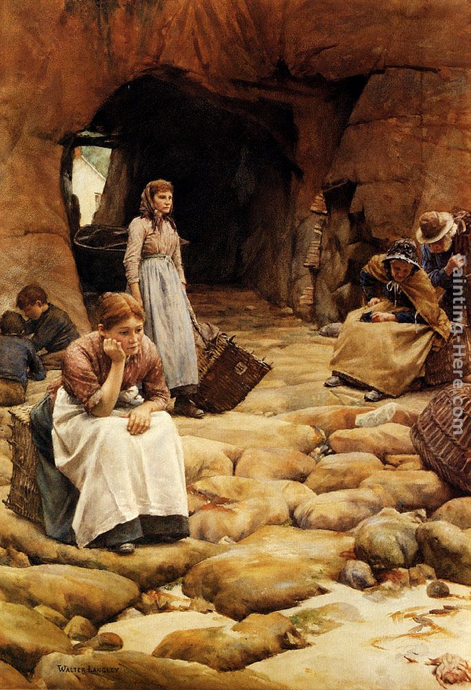 In The Fishing Season painting - Walter Langley In The Fishing Season art painting